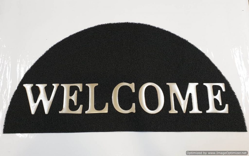 Black Semi Circle Mat
