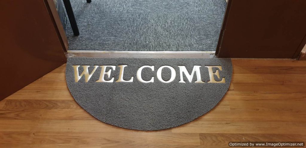 Grey Semi Circle Mat